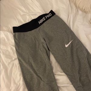 Nike Gray/Black Athletic Leggings